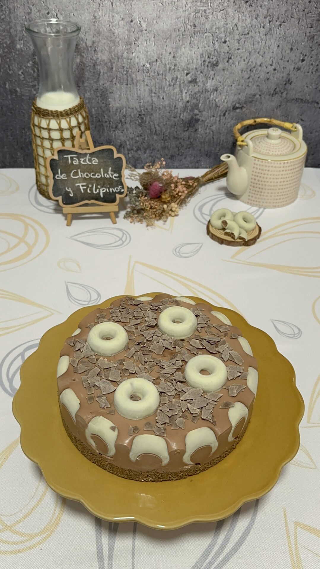 Y este es el resultado final de nuestra tarta de chocolate y Filipinos