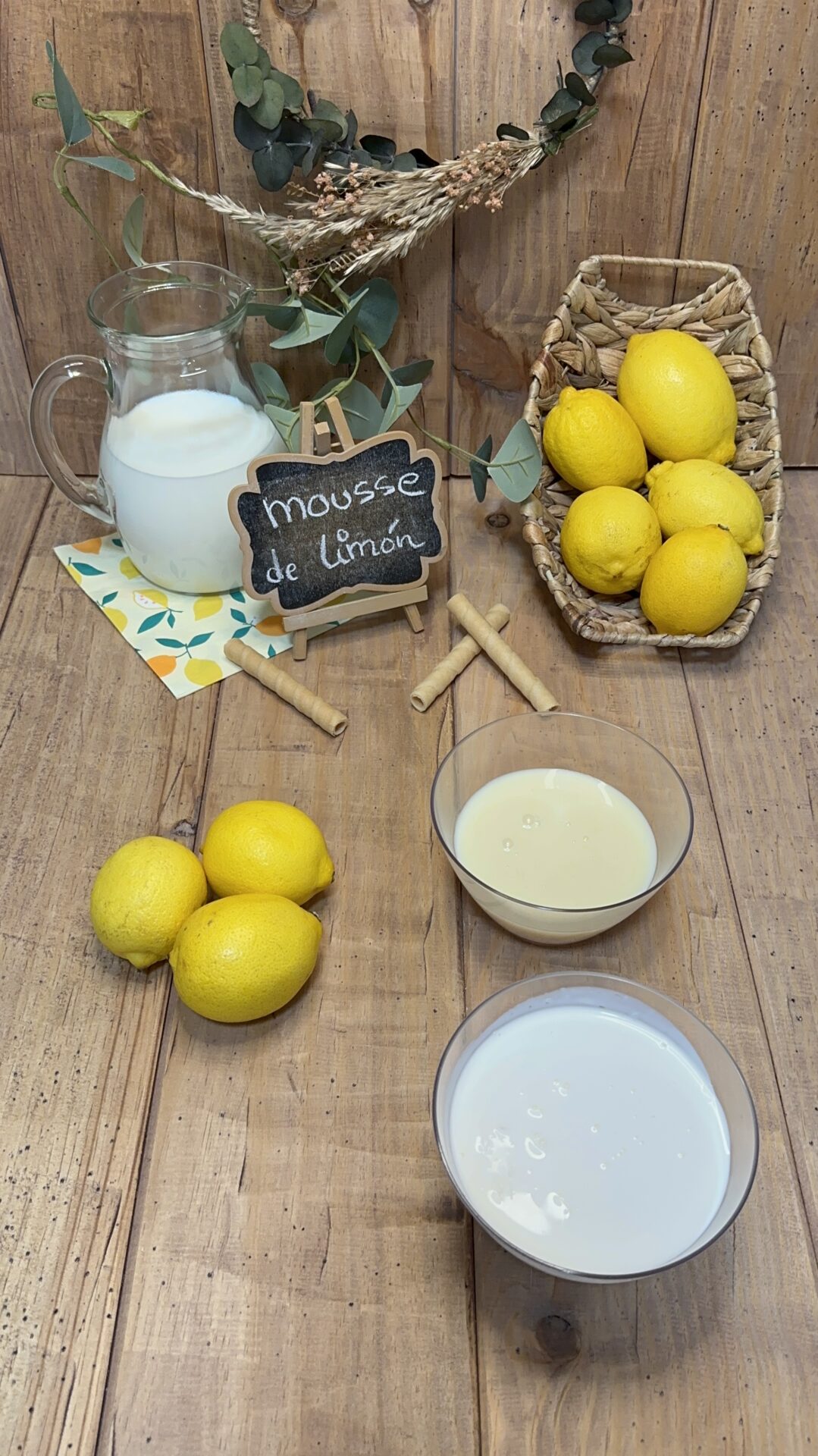 Ingredientes de nuestra mousse de limón