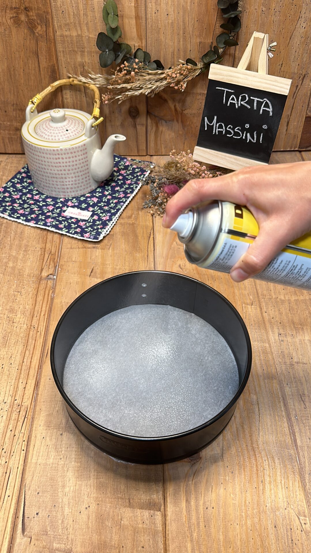 Preparamos el molde para nuestra tarta Massini