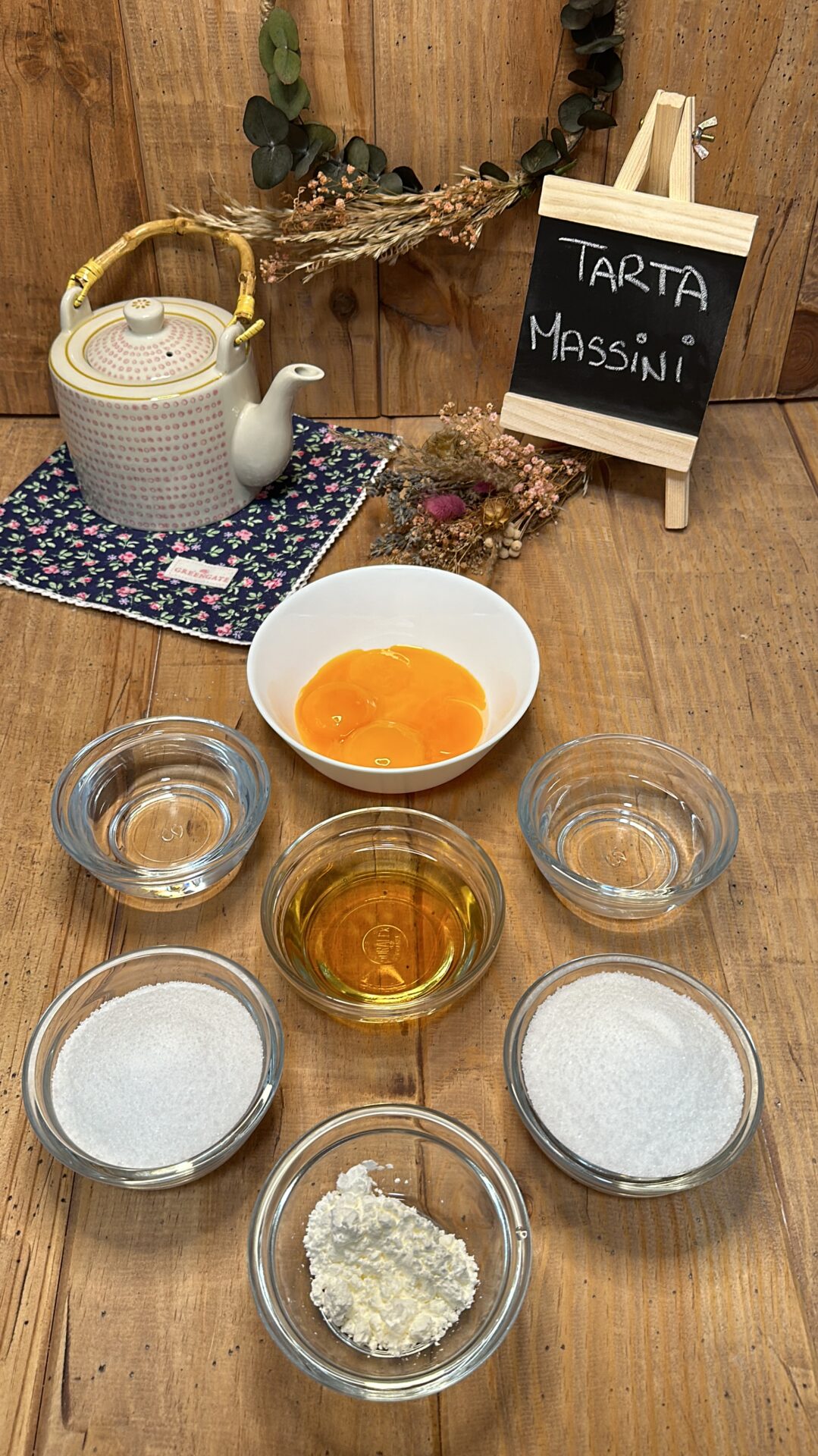 Más ingredientes de nuestra tarta Massini