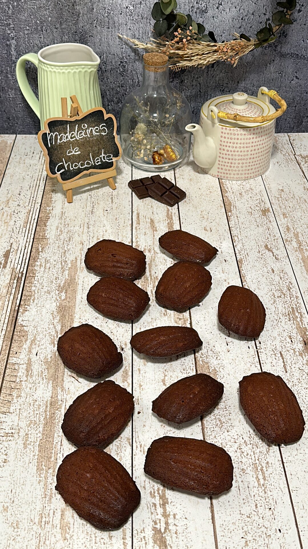 Nuestras madeleines de chocolate recién horneadas