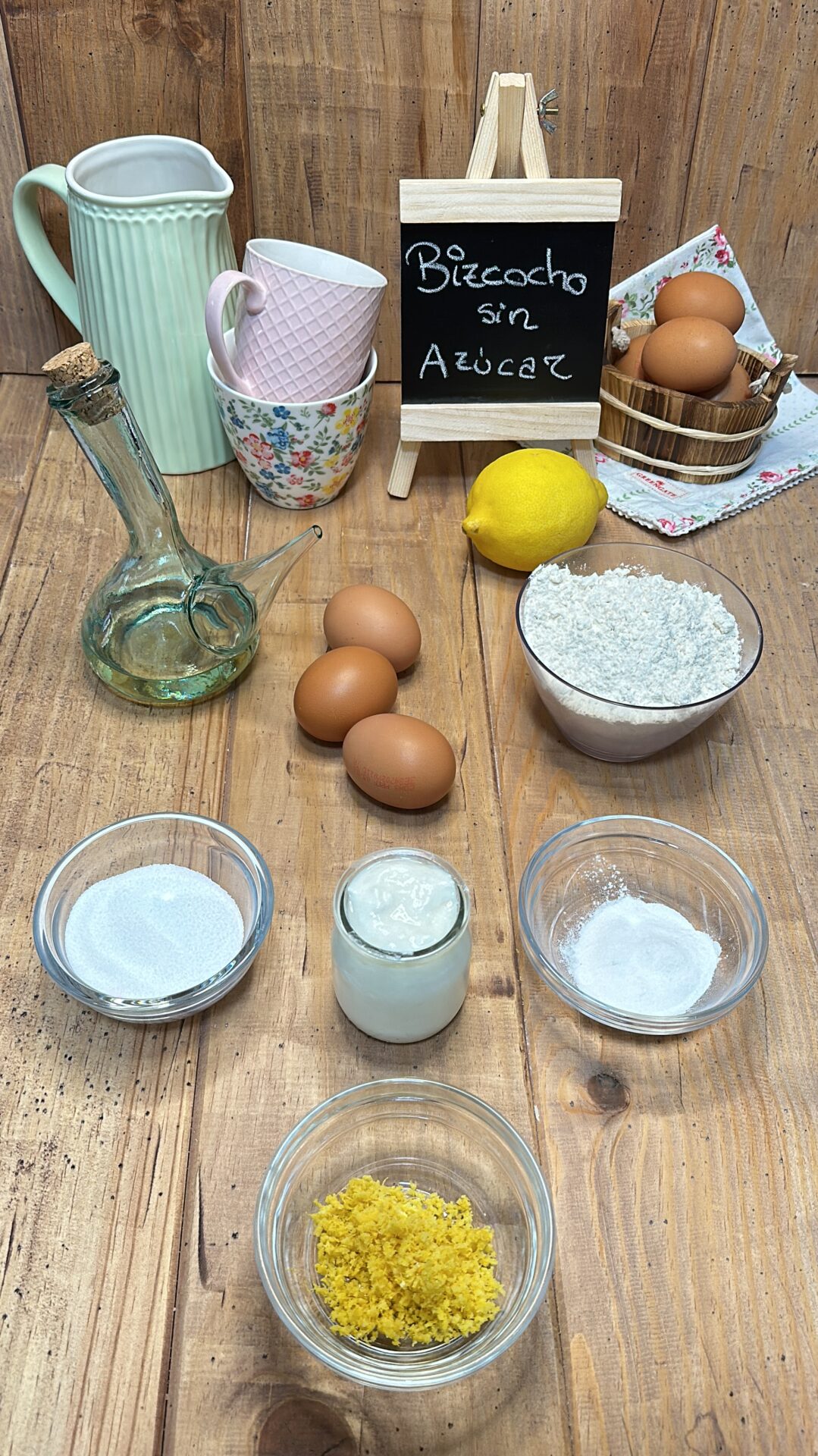 Imagen 1 Ingredientes de nuestro bizcocho sin azúcar