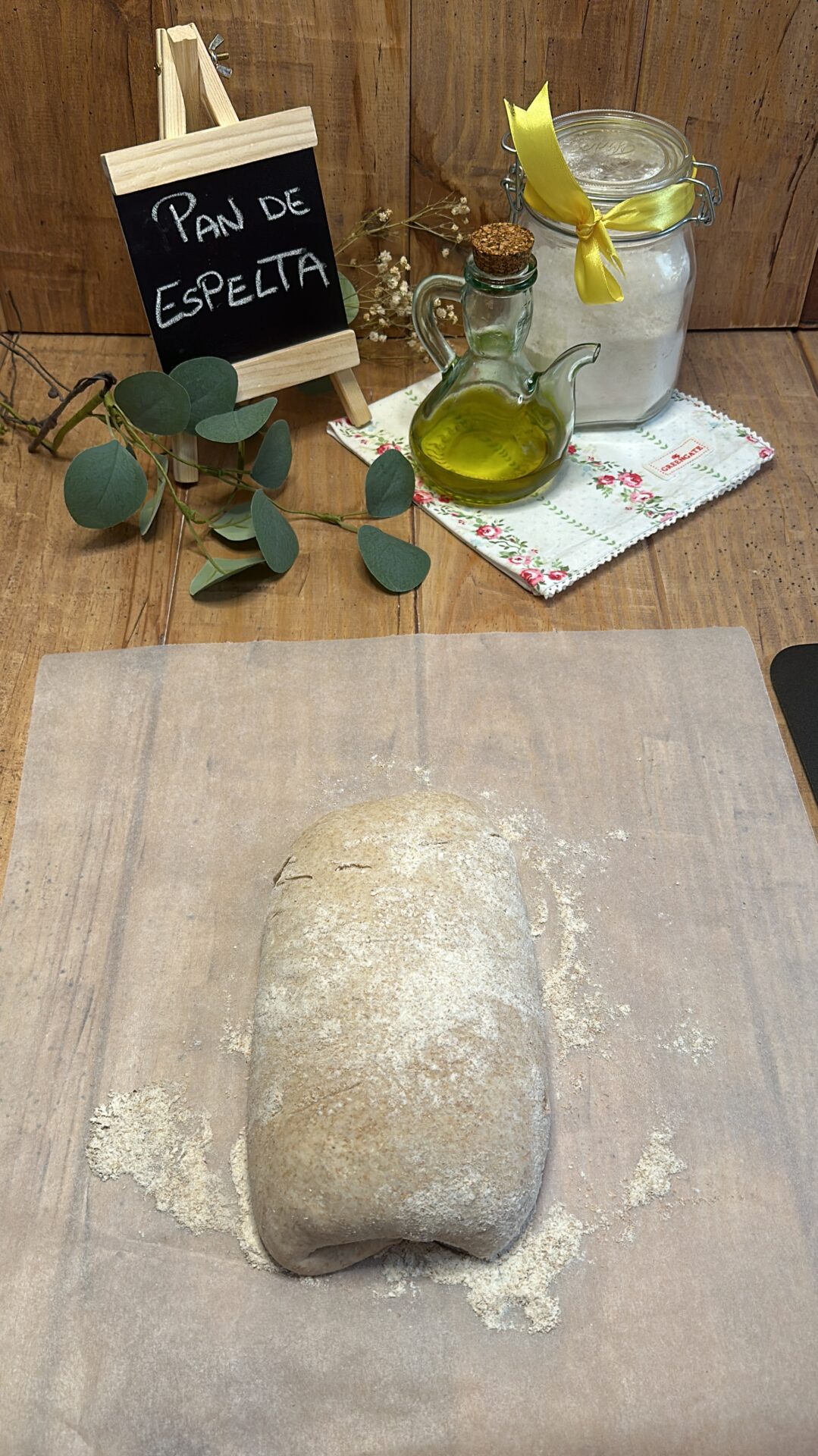 La masa de nuestro pan de espelta tras el tercer reposo