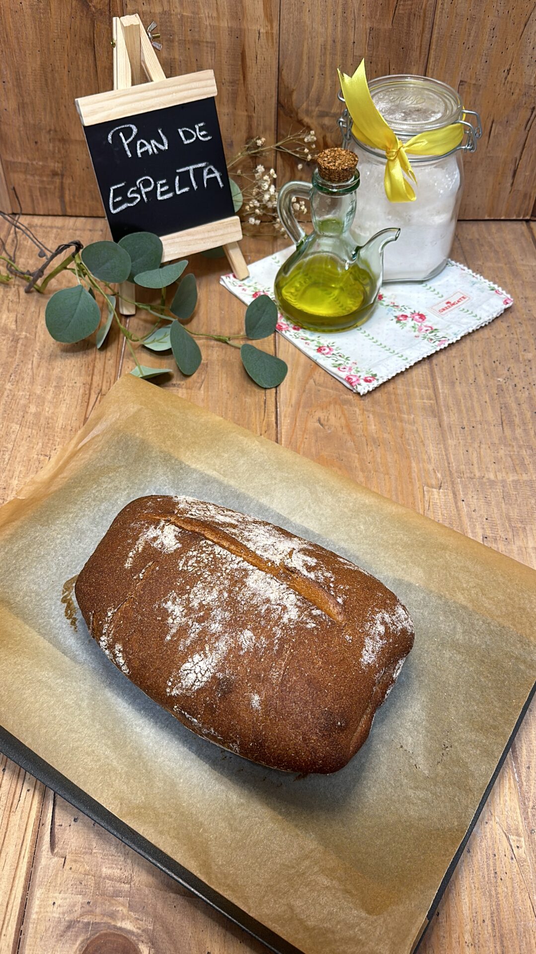 Nuestro pan de espelta recién horneado
