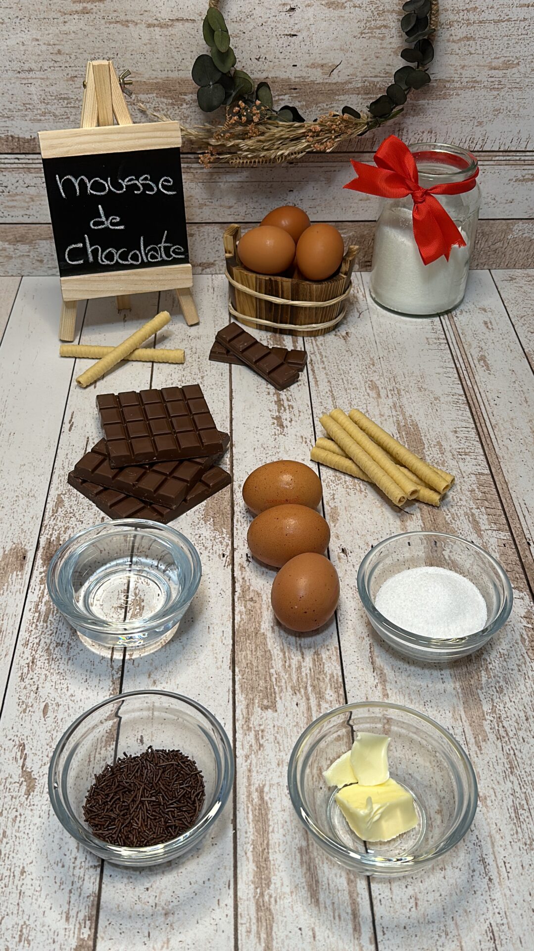 Imagen 1 Ingredientes de nuestra mousse de chocolate