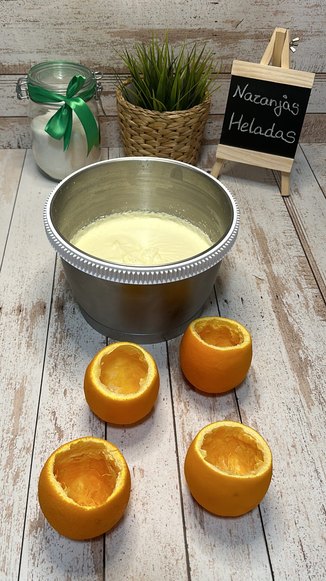 Montamos las naranjas heladas