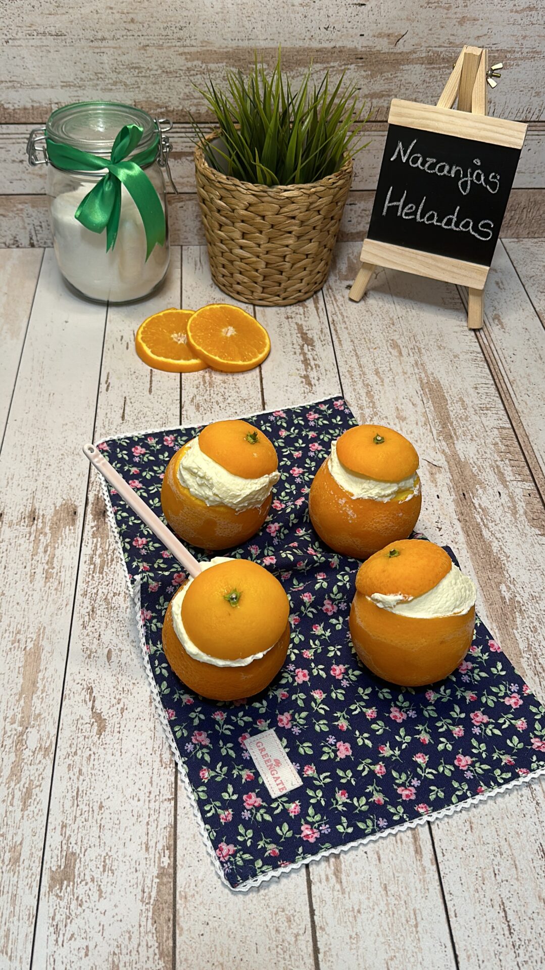 Fresquísimas y deliciosas naranjas heladas