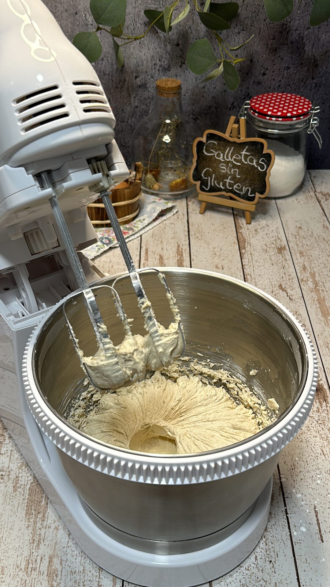 La masa de nuestras galletas sin gluten totalmente integrada