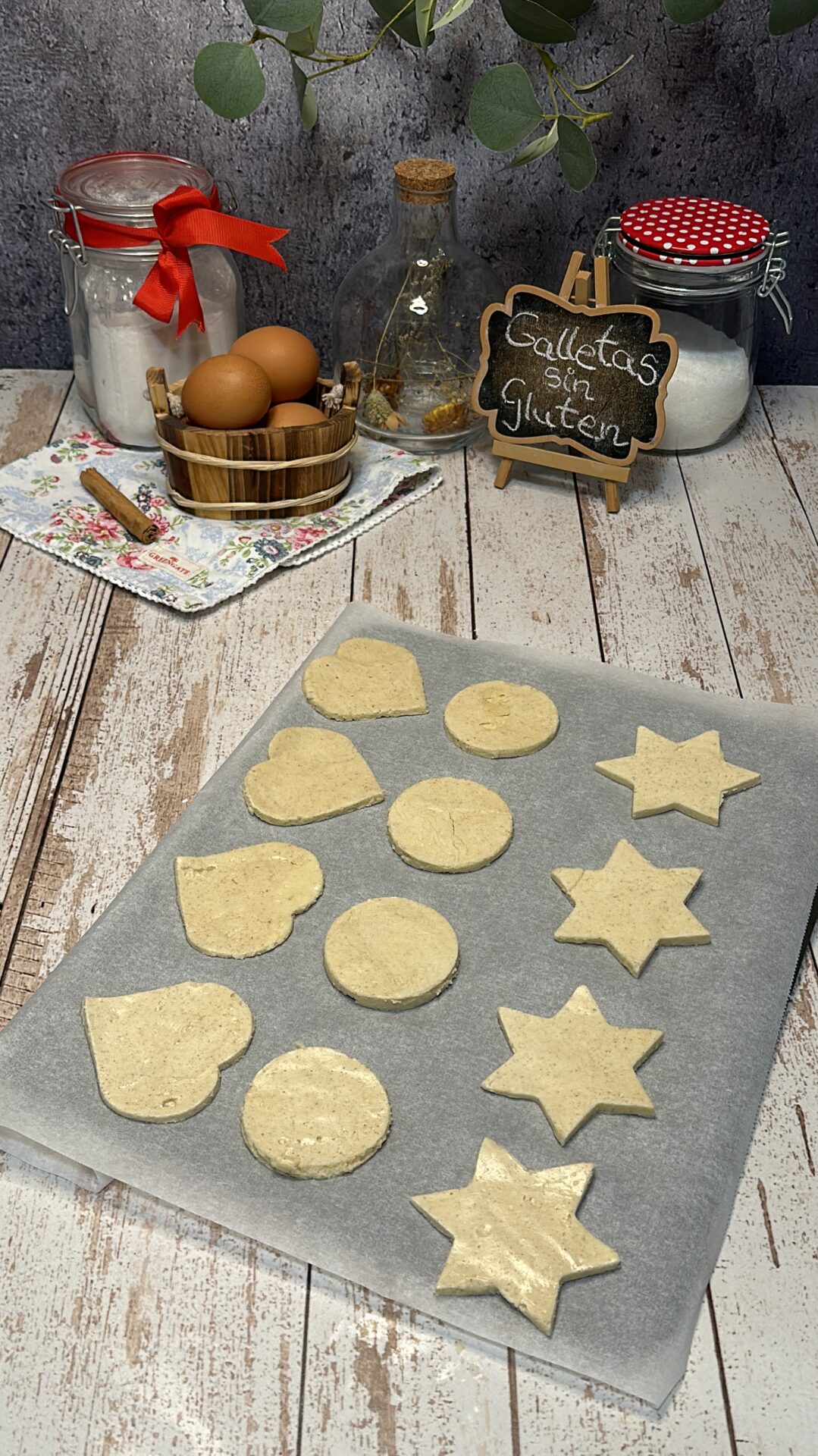 Horneamos nuestras galletas sin gluten 8 minutos a 200º