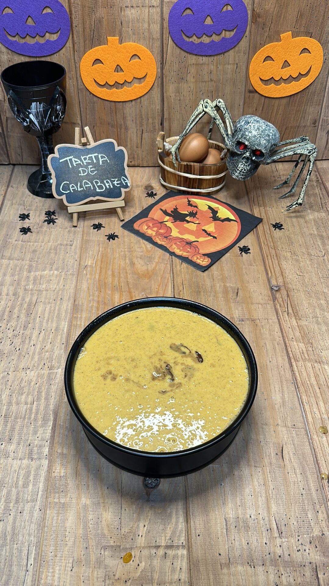 Nuestra tarta de calabaza lista para hornear