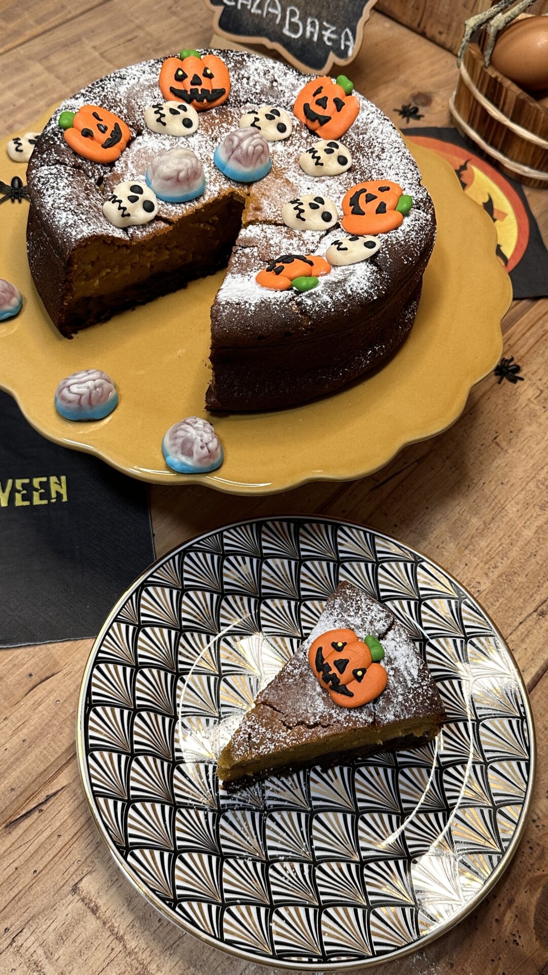 Deliciosa tarta de calabaza lista para devorar