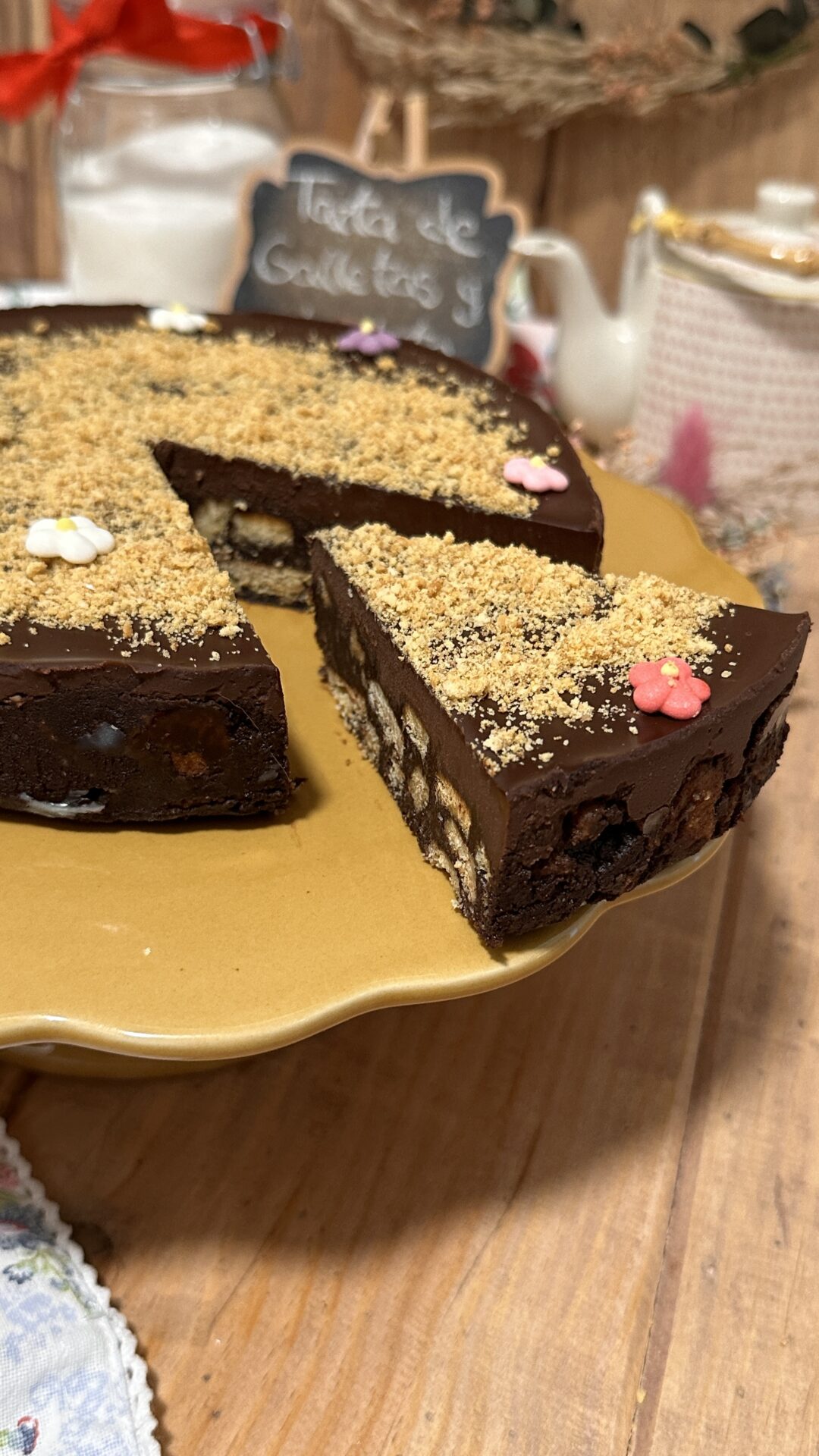 Nuestra increíble tarta de galletas y chocolate
