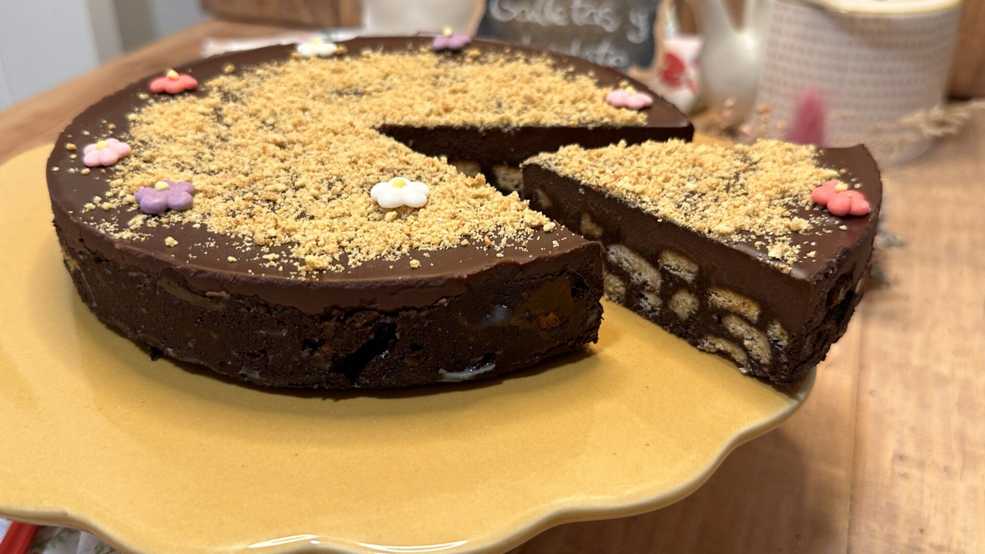 Tarta de galletas y chocolate de Toledo en Dulce
