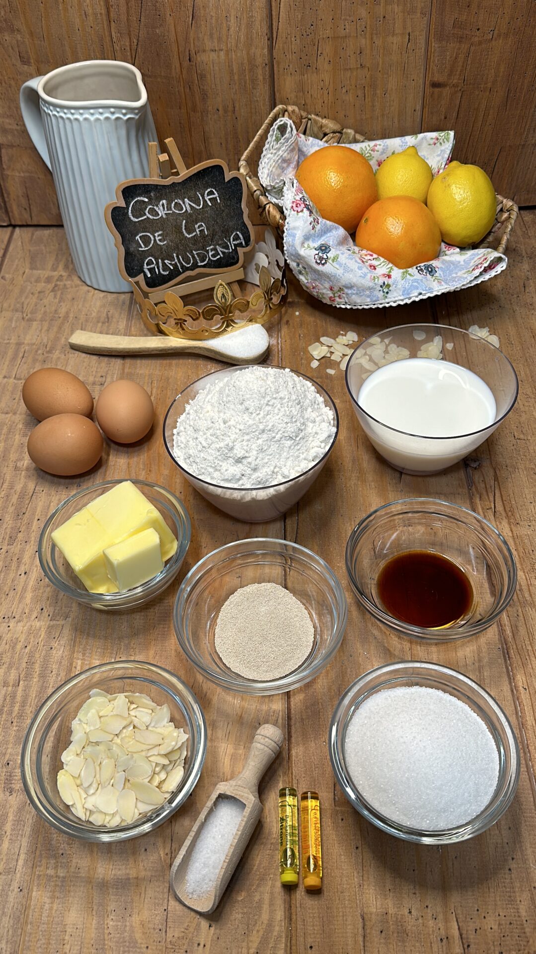 Ingredientes de nuestra corona de La Almudena