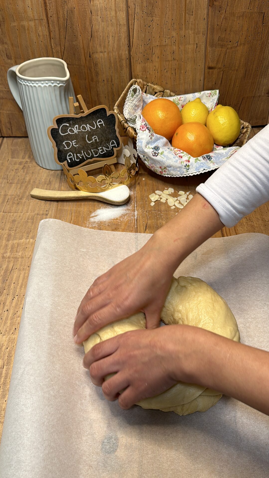 Damos a la masa forma de roscón