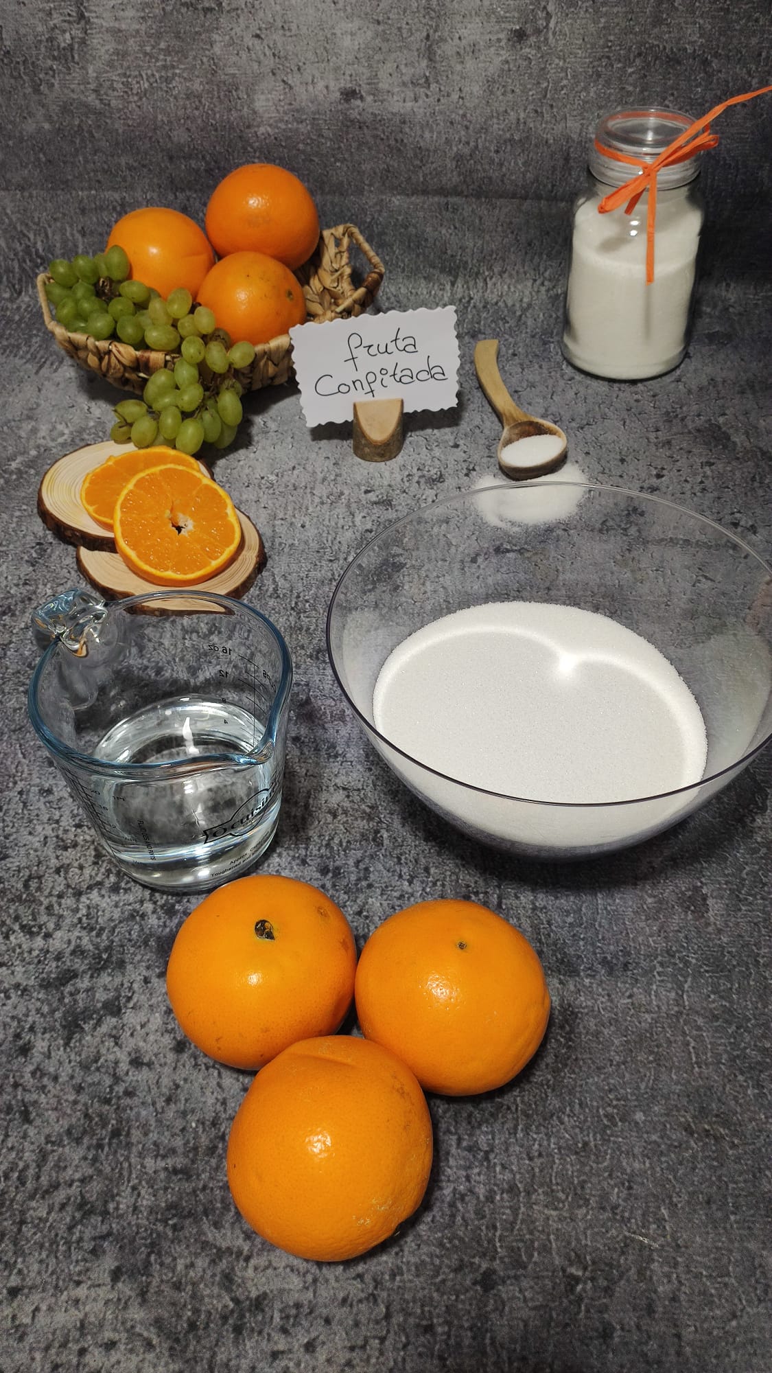 Ingredientes de nuestra fruta confitada