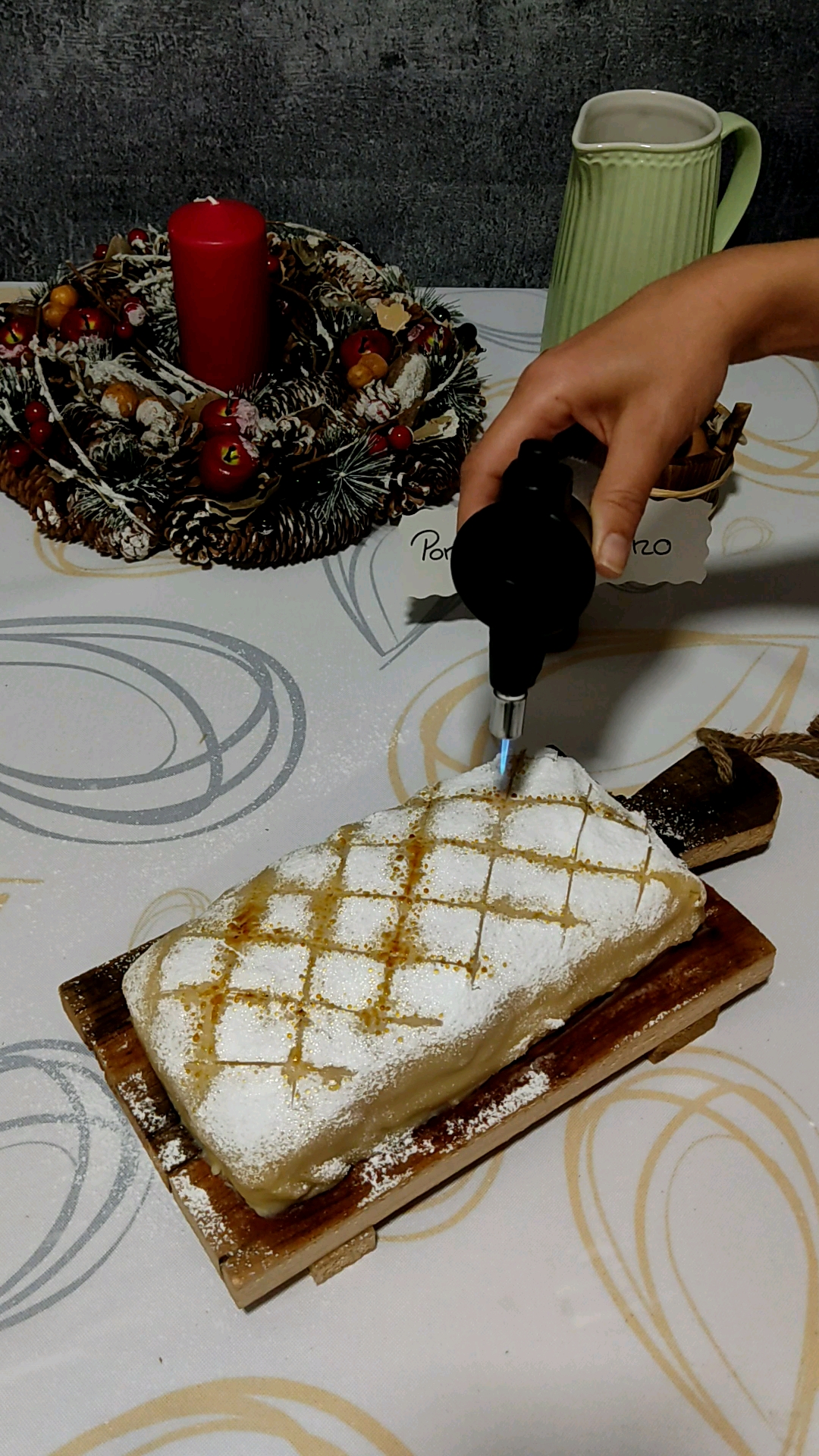 Ponche Segoviano_20 Repasamos las líneas con un soplete