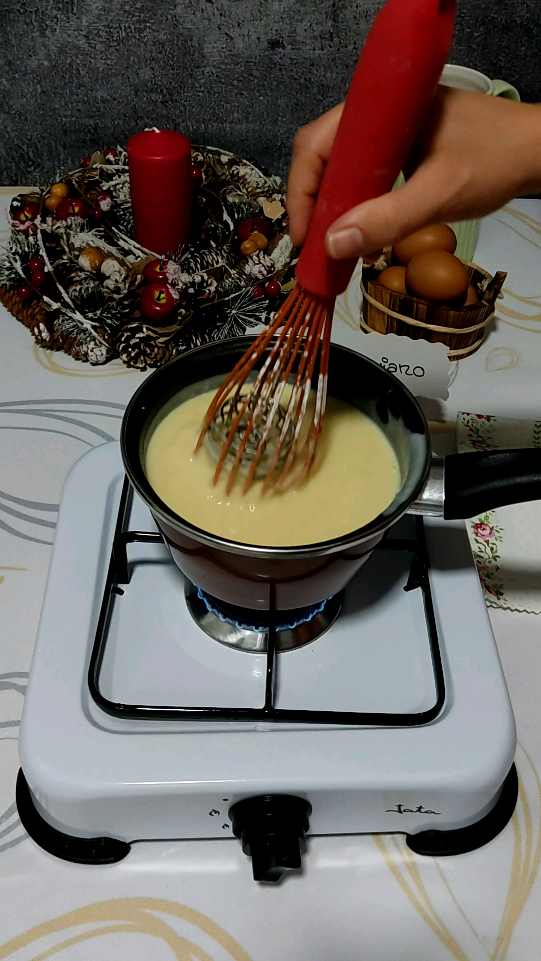 Ponche Segoviano_8 Calentamos hasta que hierva y espese