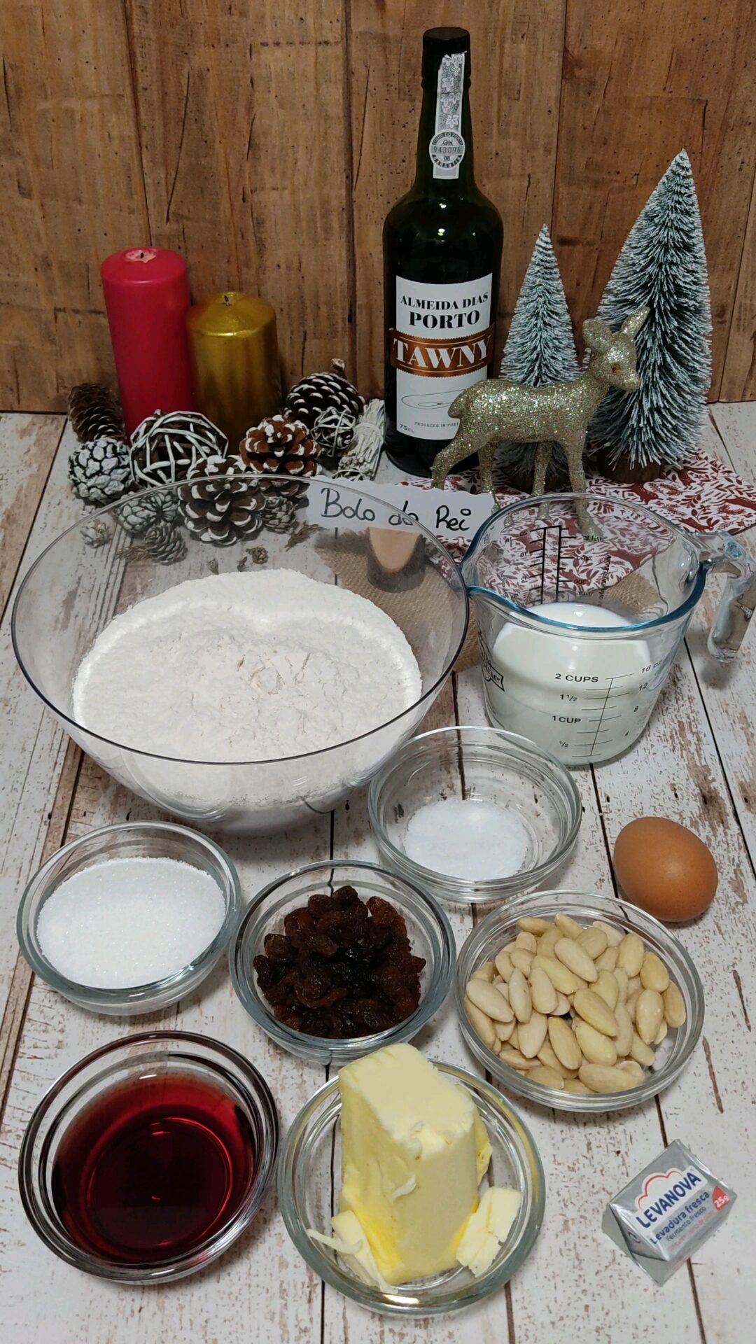 Ingredientes de nuestro bolo do rei