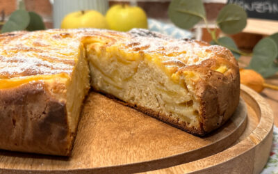 Tarta tornado de manzana