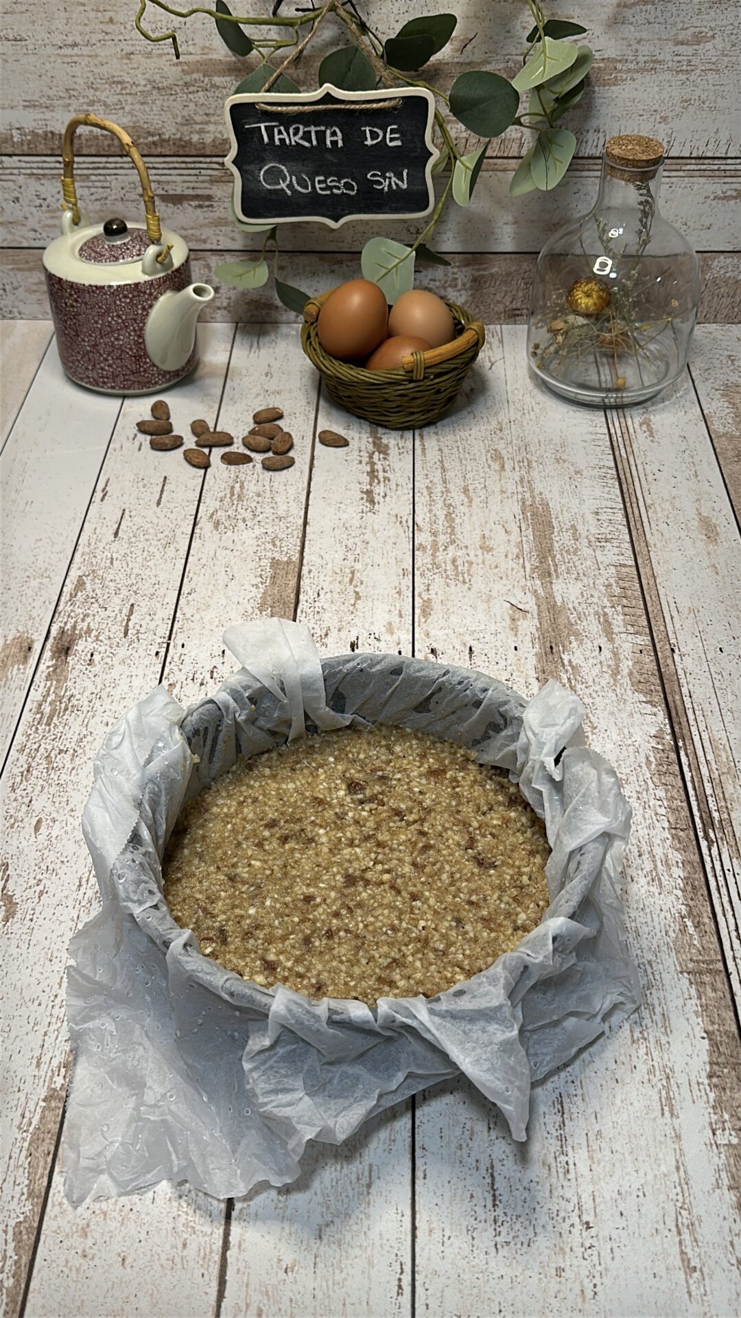 Y ya tenemos la base de nuestra tarta de queso sin