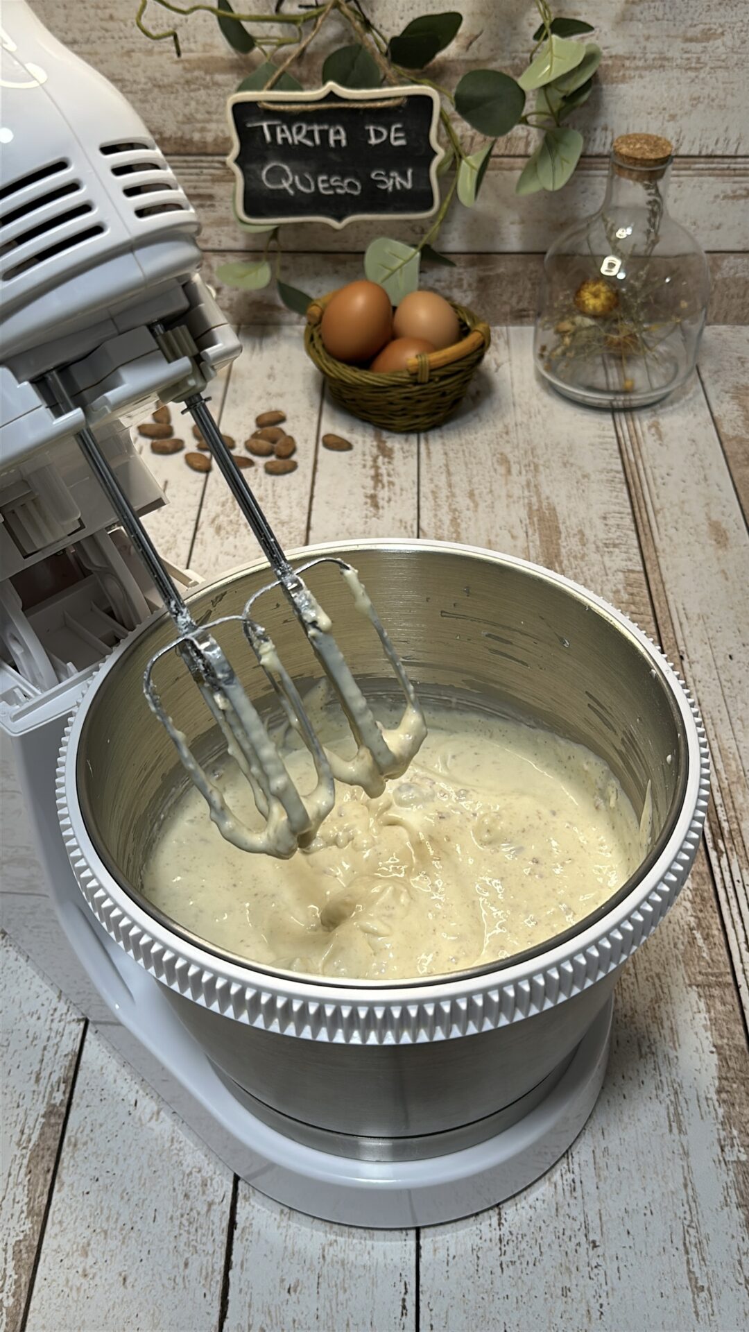 Y ya tendríamos el relleno de nuestra tarta de queso sin