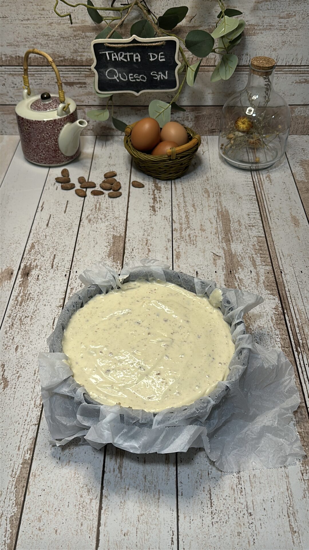 Nuestra tarta de queso sin preparada para hornear