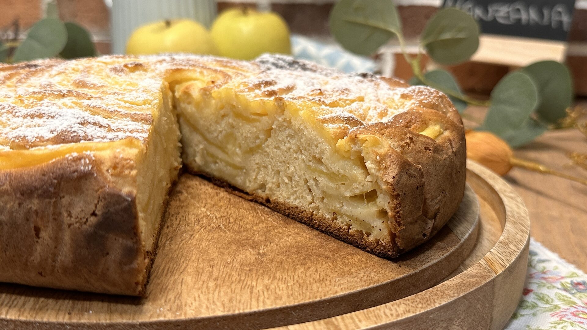 Nuestra tarta tornado de manzana lista para devorar