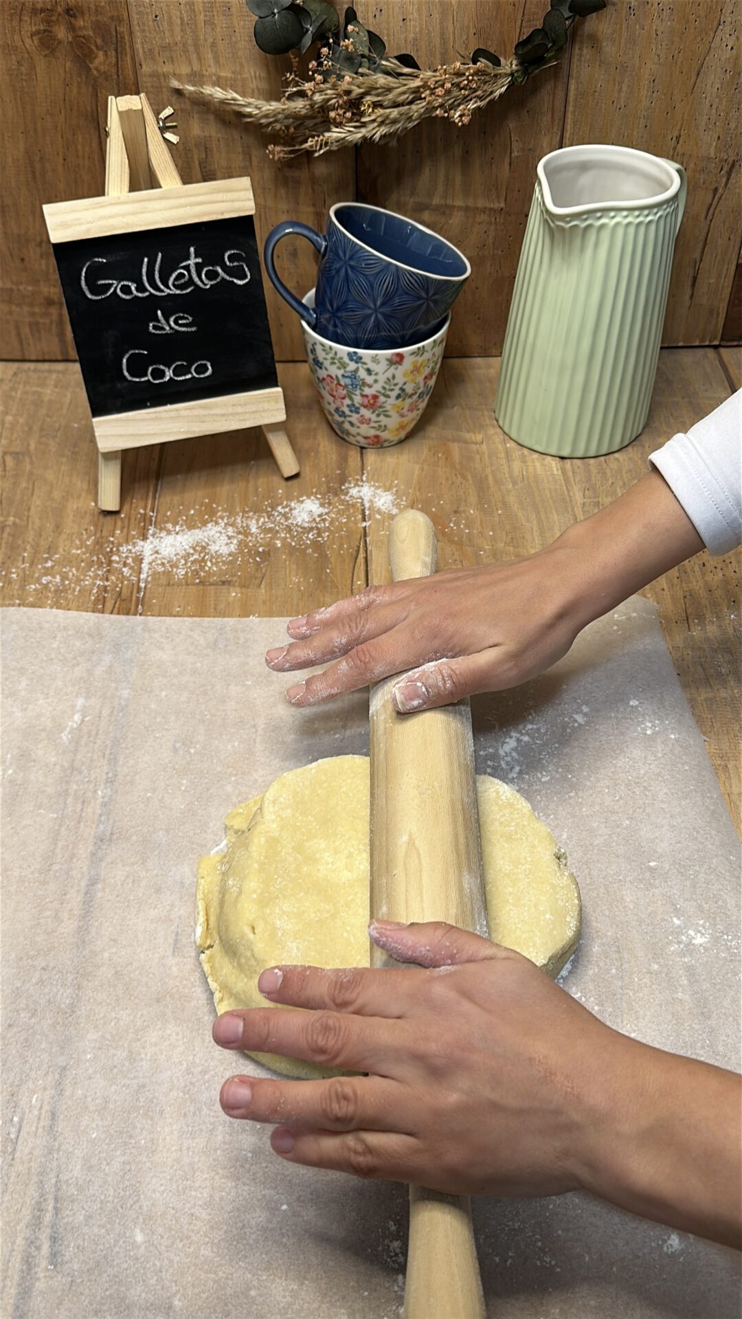 Galletas de coco_13 Aplanamos la masa de las galletas de coco