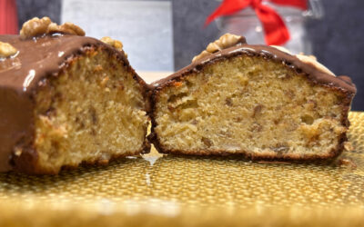 Bizcocho de chocolate y frutos secos
