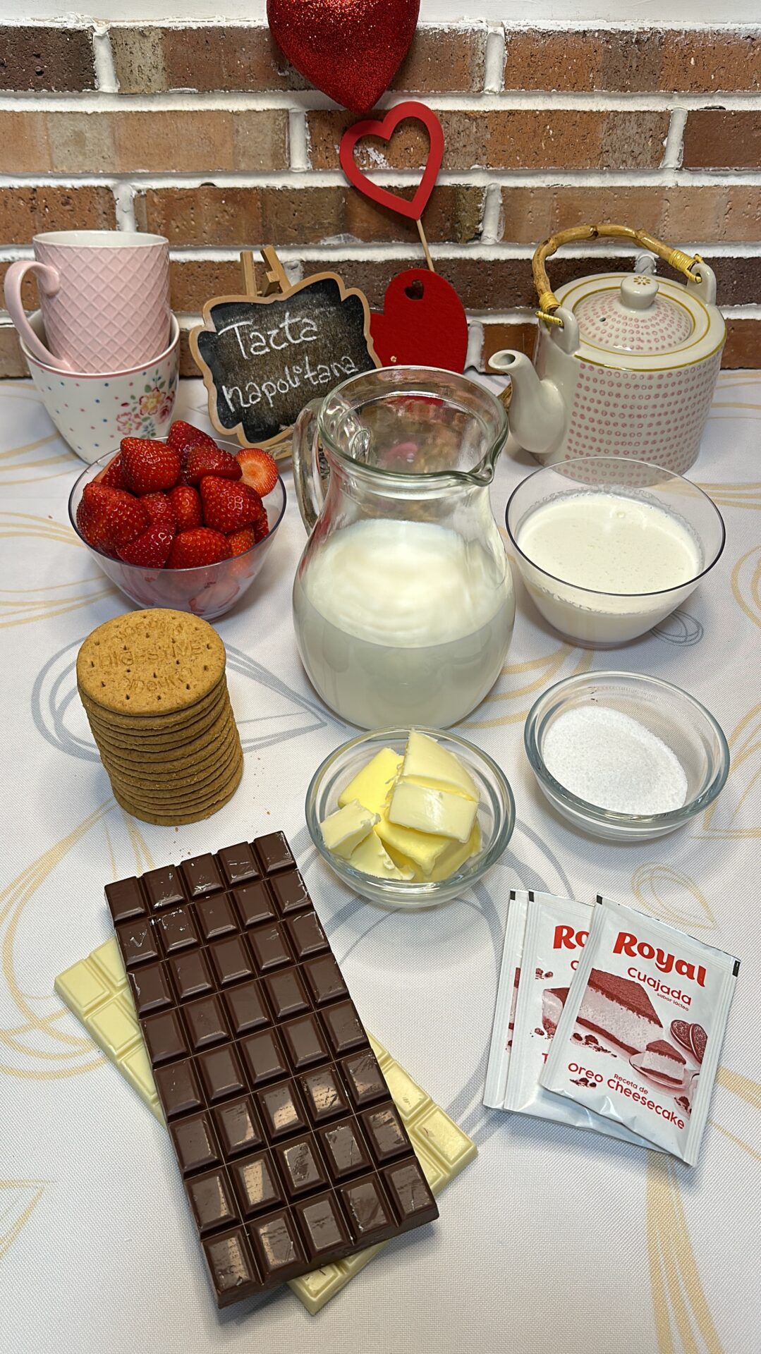 Ingredientes de nuestra tarta napolitana