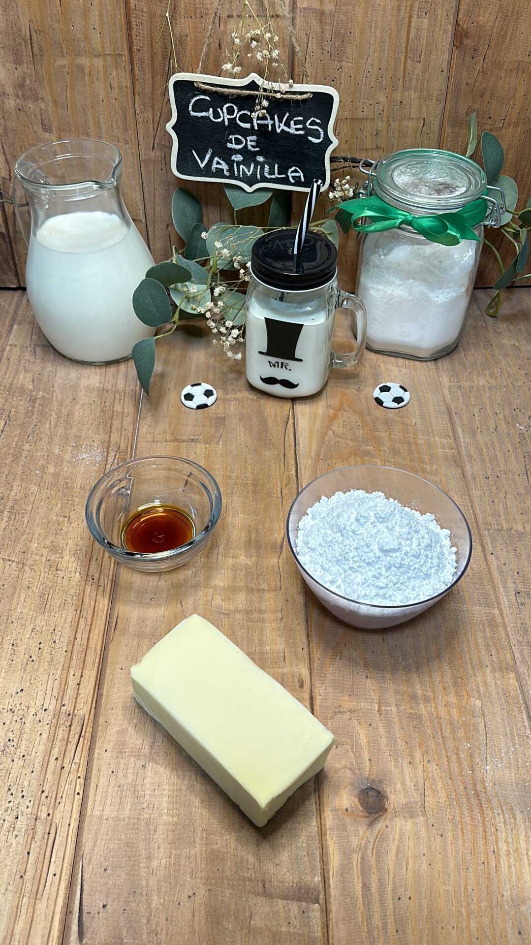 Más ingredientes de nuestros cupcakes de vainilla