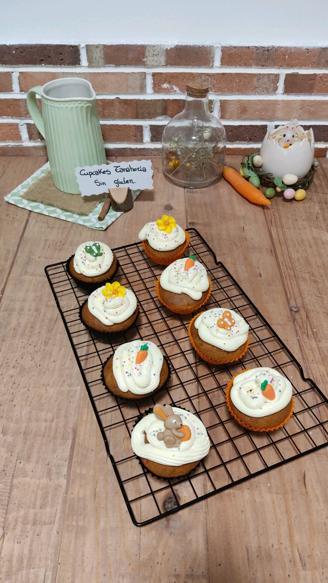 Nuestros cupcakes de zanahoria sin gluten