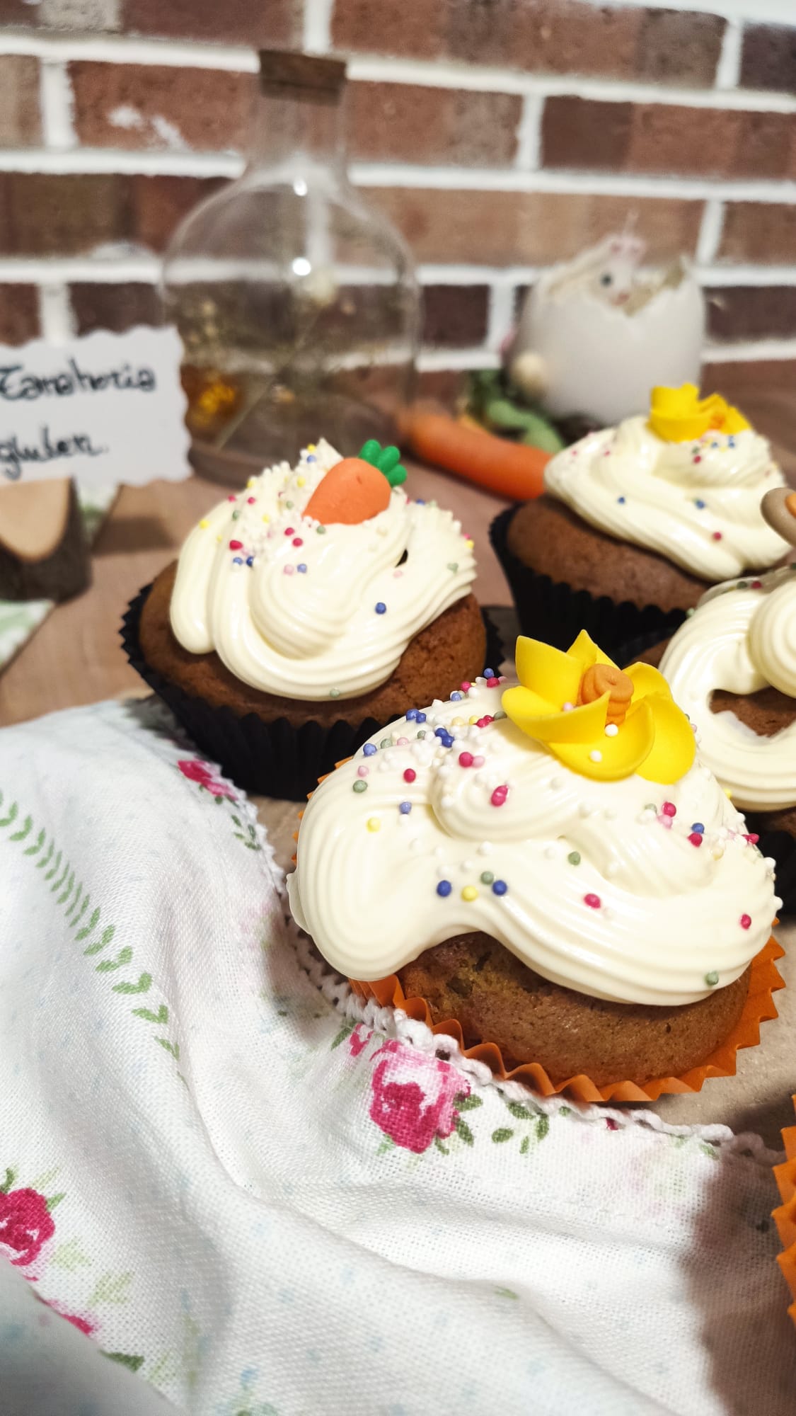 Divertidos y deliciosos cupcakes de zanahoria sin gluten