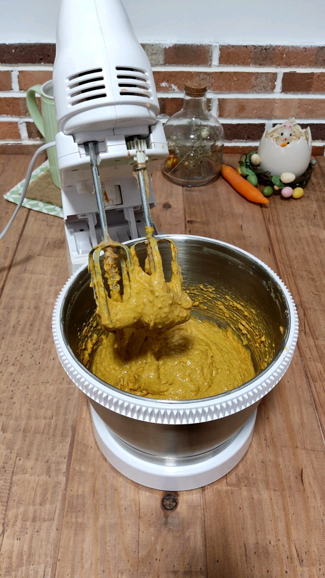 La masa de nuestros cupcakes de zanahoria sin gluten