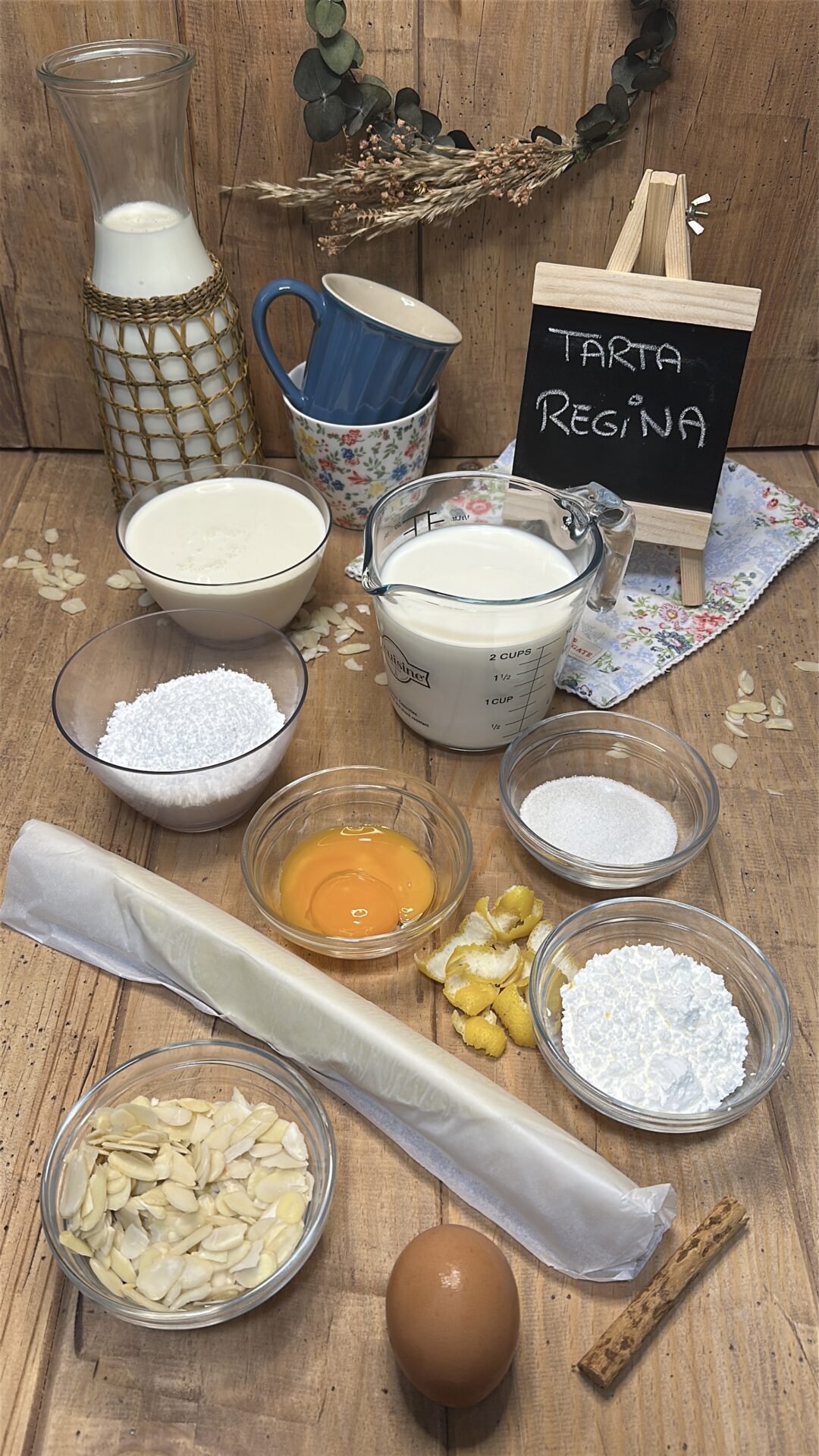 Ingredientes de nuestra tarta Regina