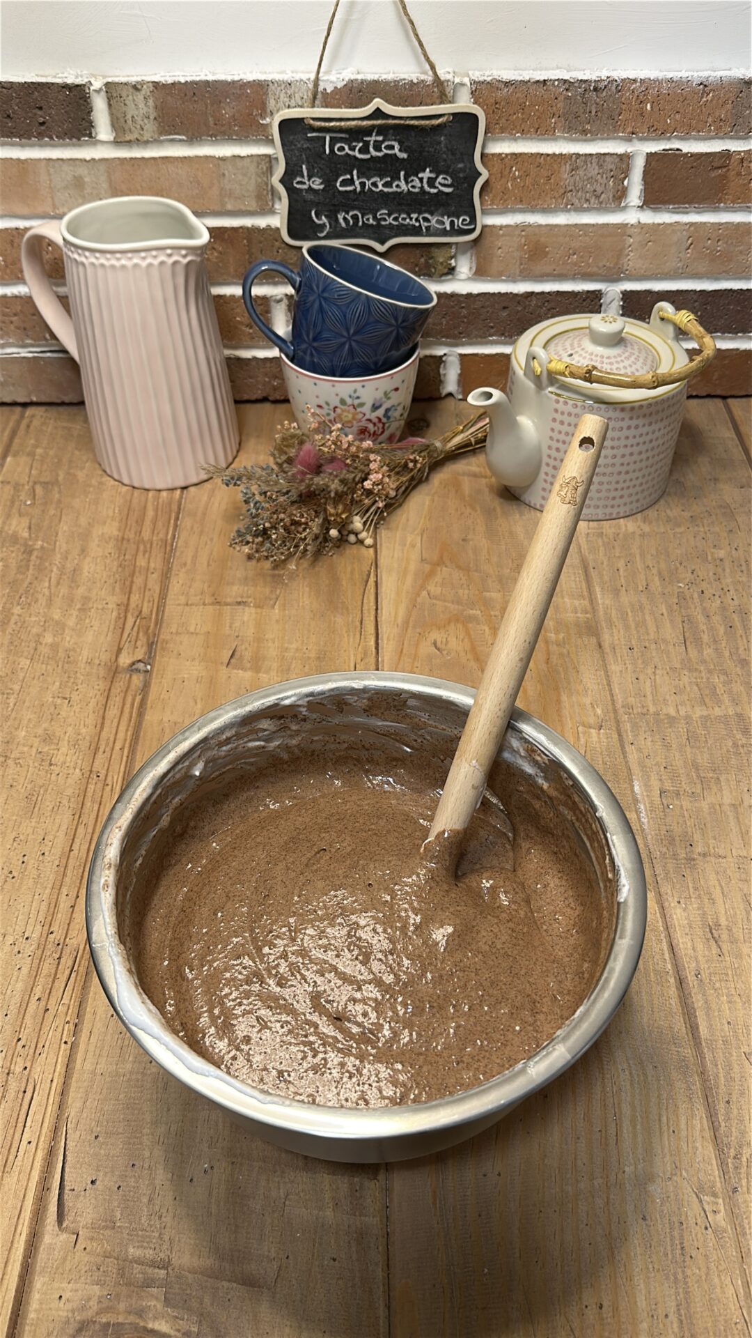 Tarta de chocolate y mascarpone_10 Integramos con movimientos envolventes