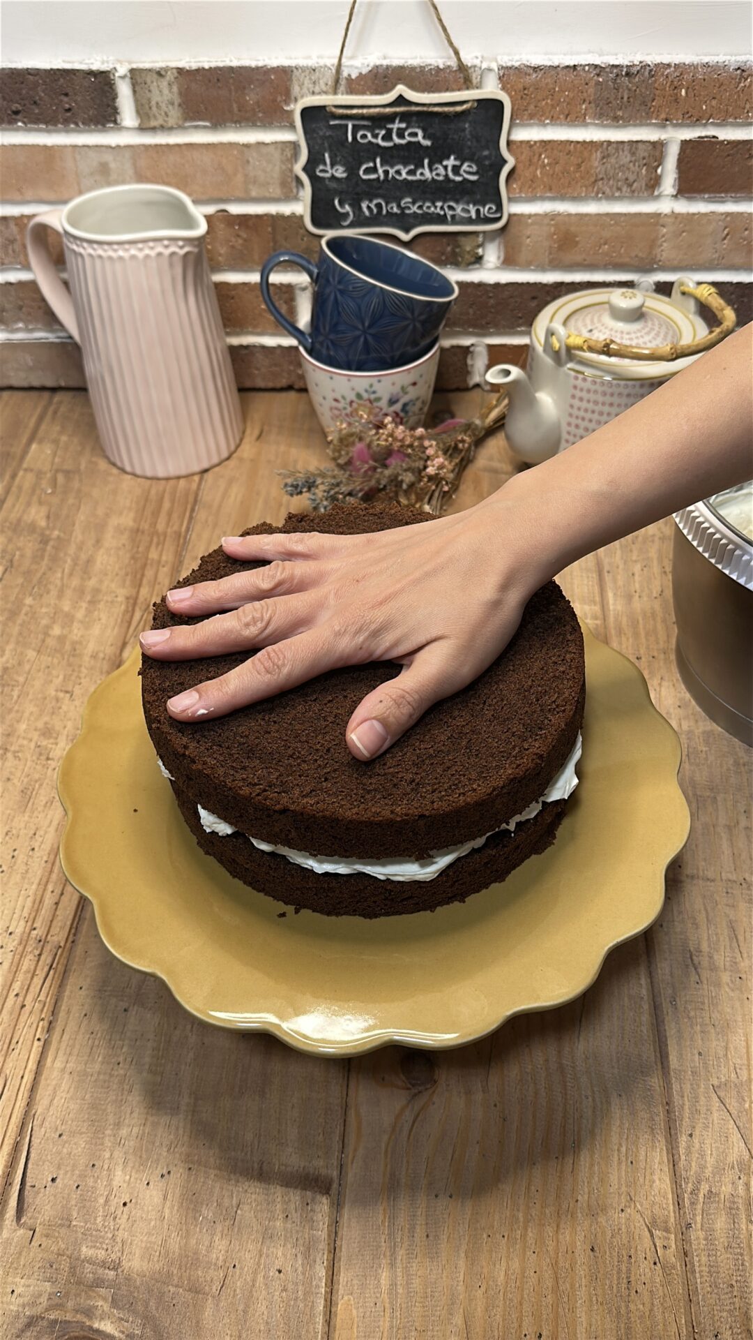 Tarta de chocolate y mascarpone_23 Tapamos con la otra mitad