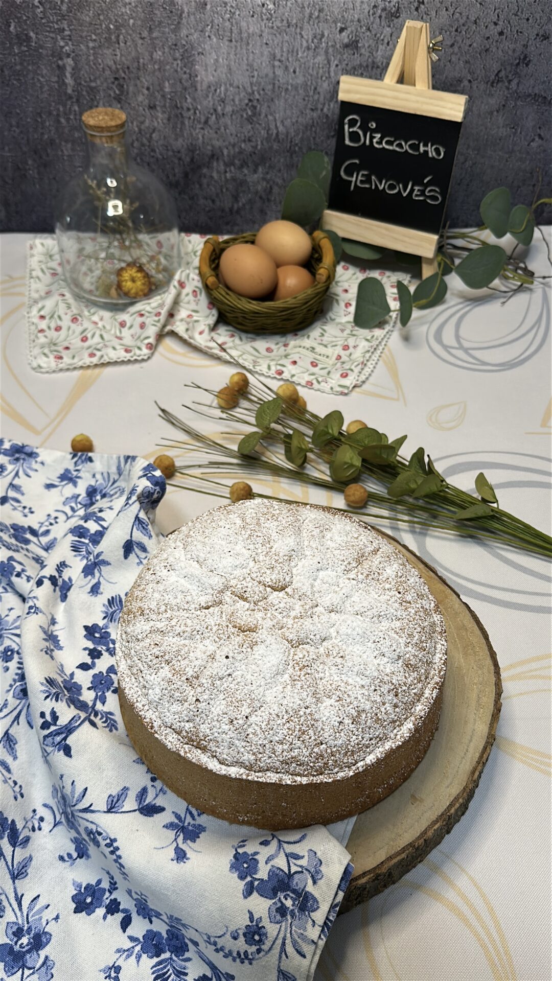 Esponjoso, suave y delicioso bizcocho genovés