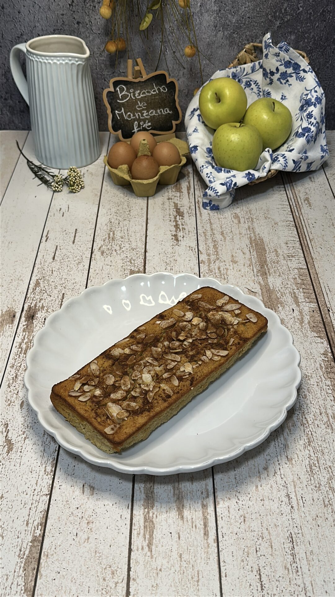 Riquísimo, jugoso y nutritivo bizcocho de manzana fit
