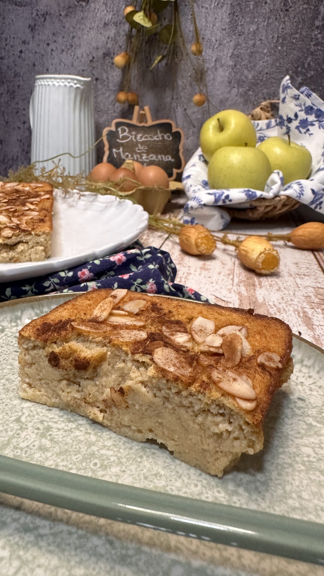 Increíble, jugoso y nutritivo bizcocho de manzana fit