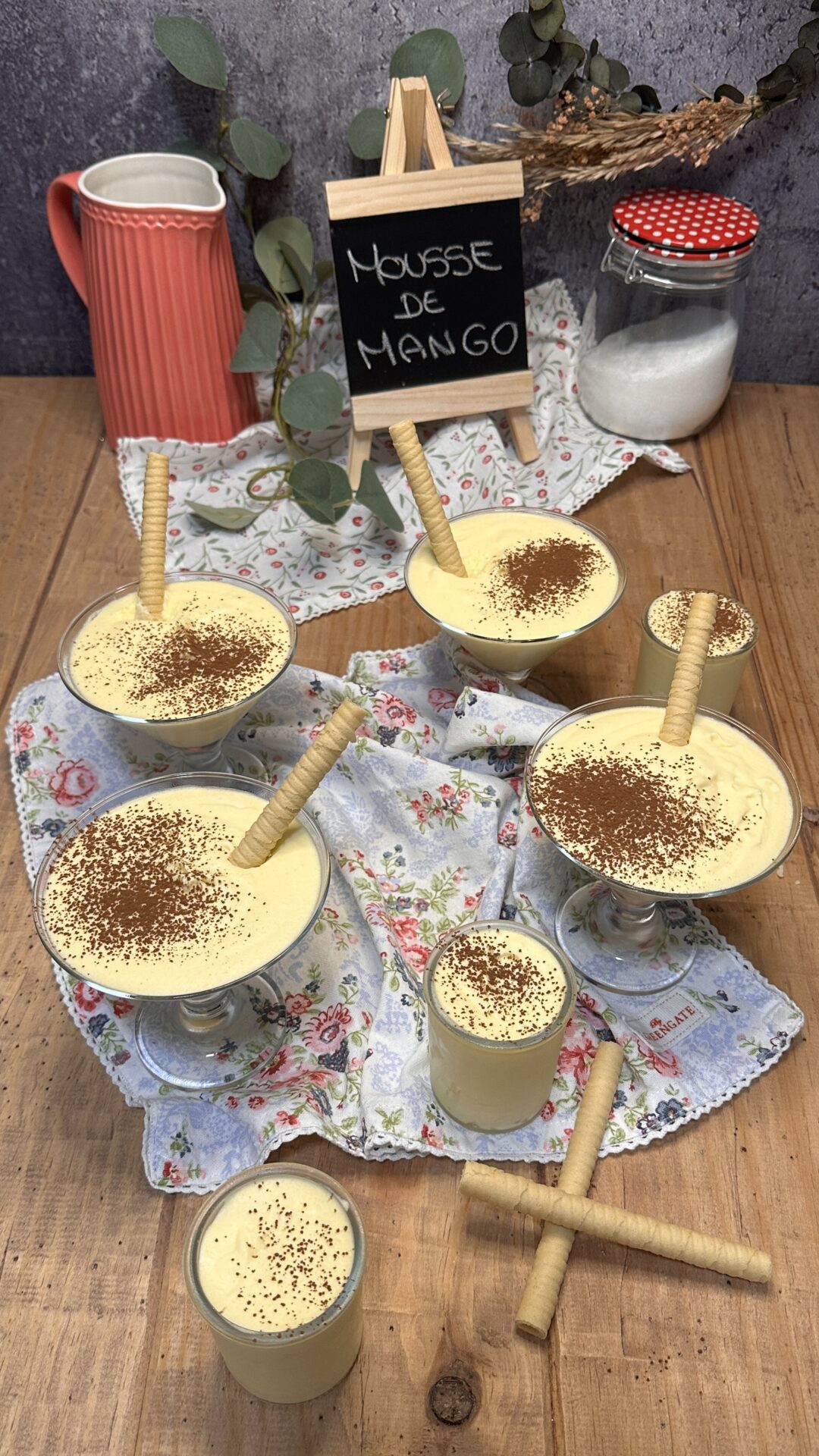 Deliciosa y refrescante mousse de mango