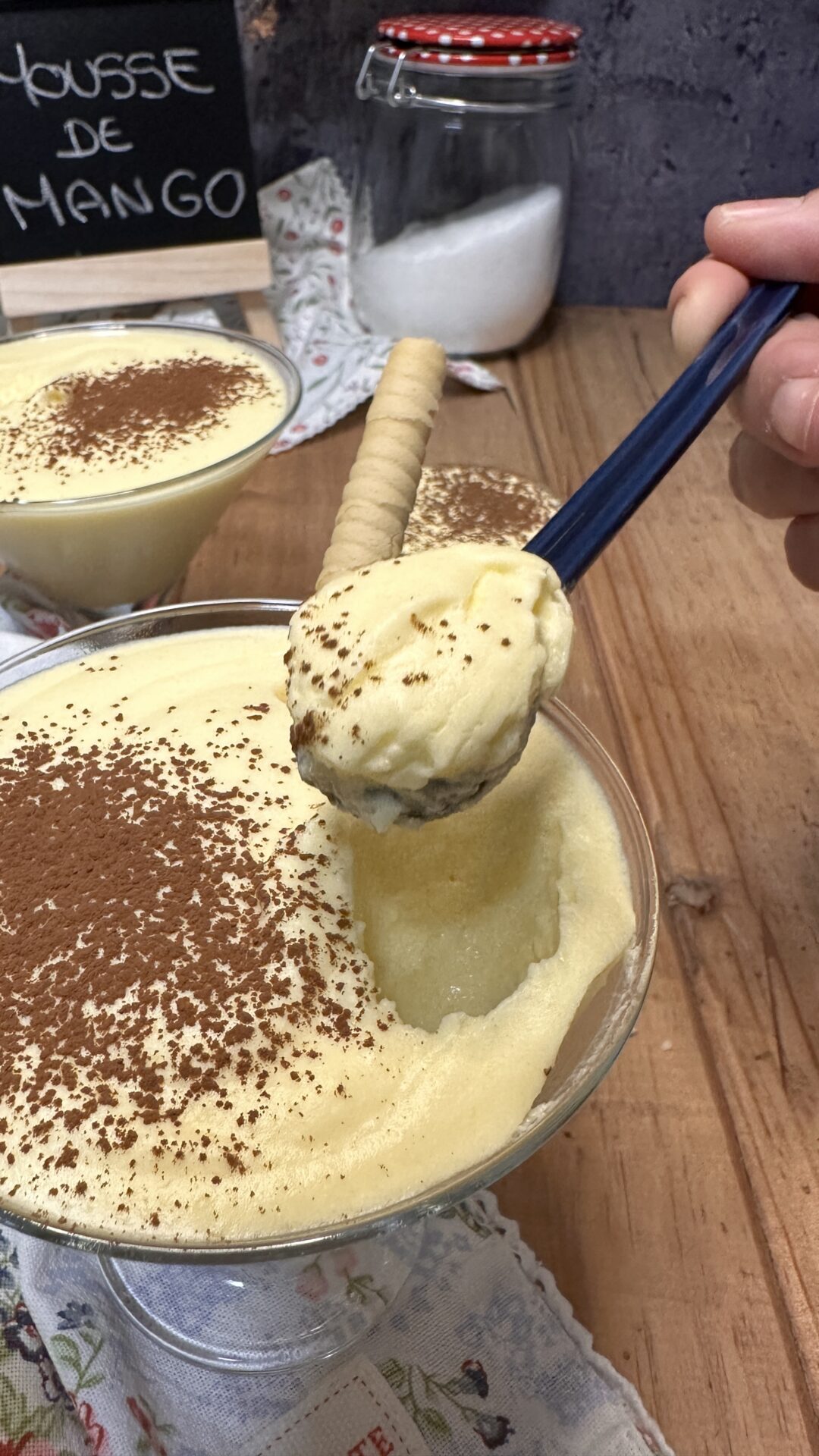 Deliciosa y refrescante mousse de mango