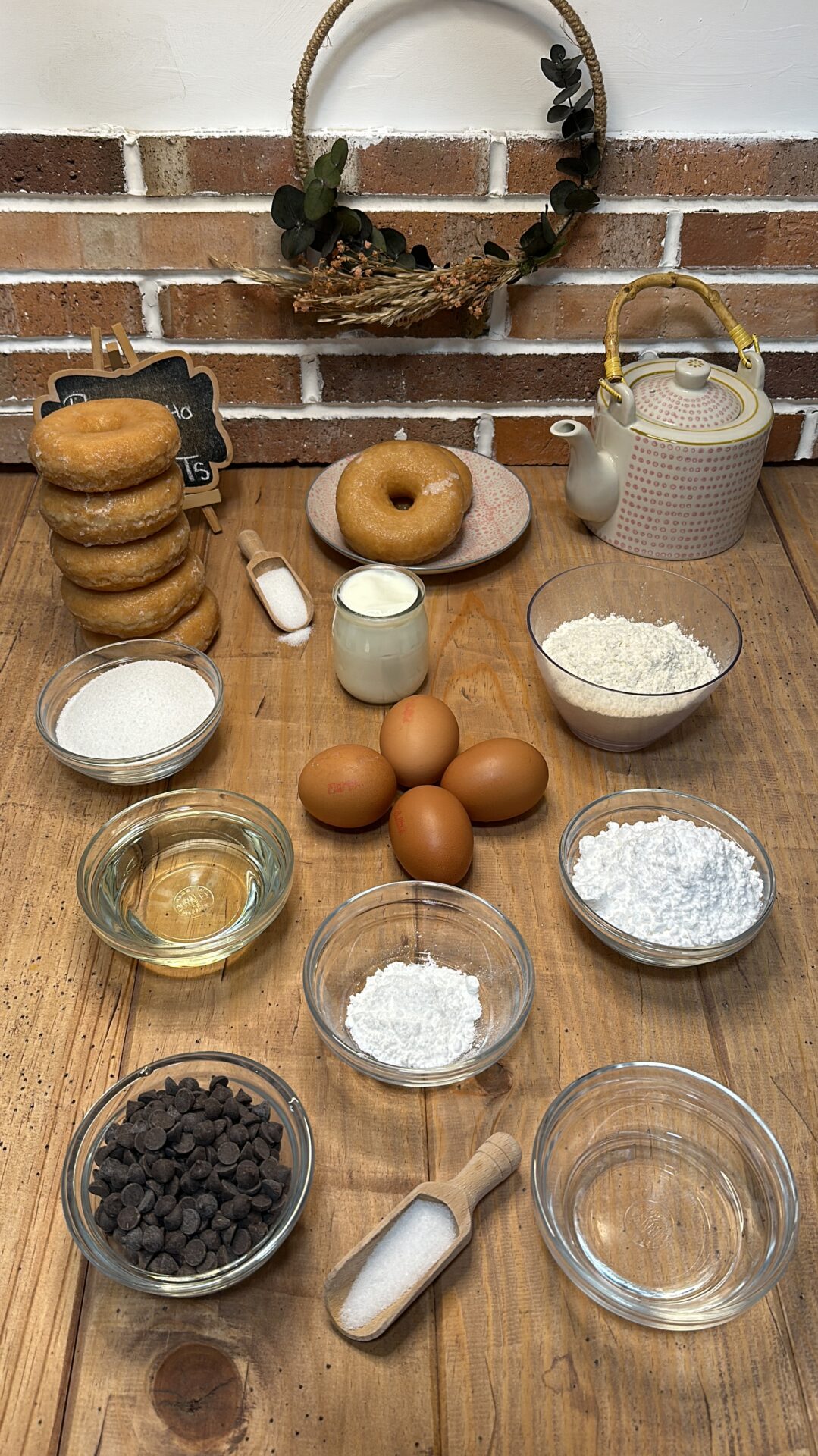 Ingredientes de nuestro bizcocho de Donuts