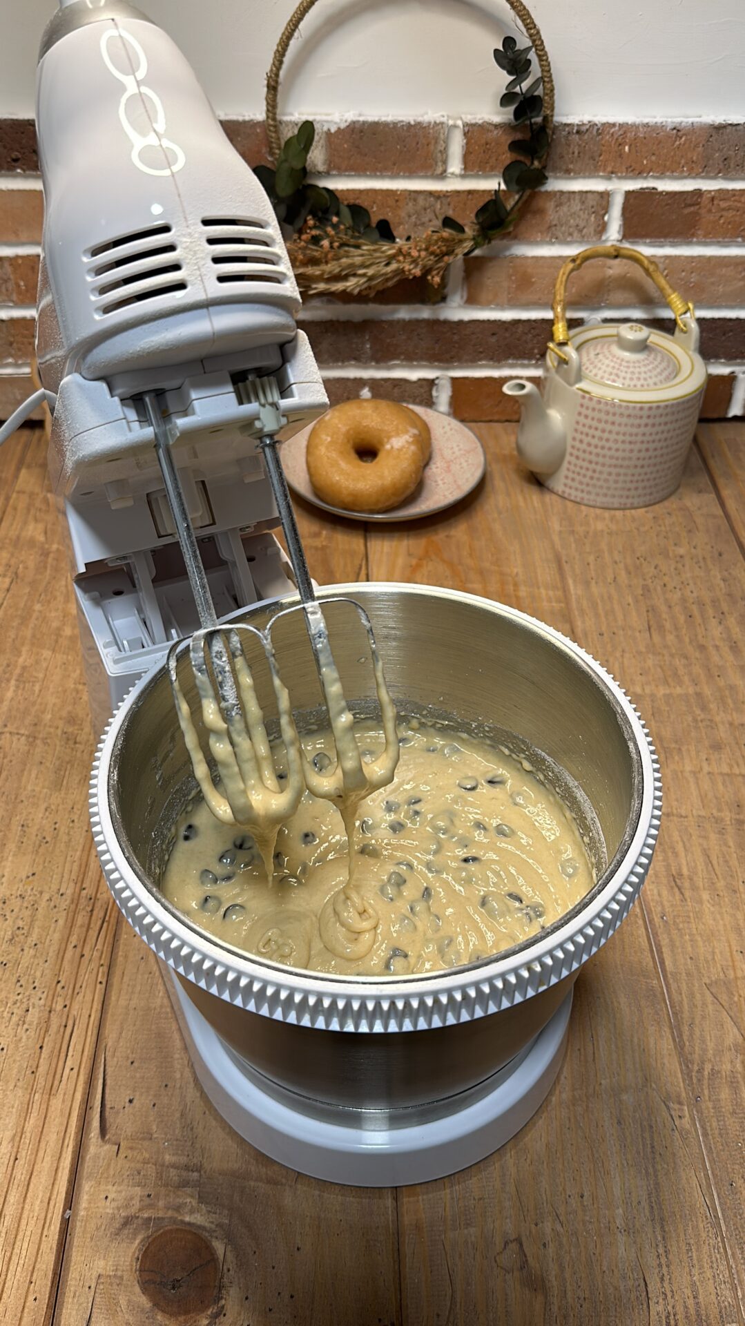 La masa de nuestro bizcocho de Donuts preparada para el horno