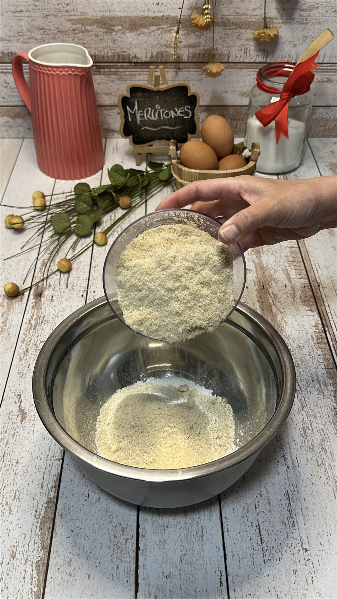 Añadimos la almendra molida