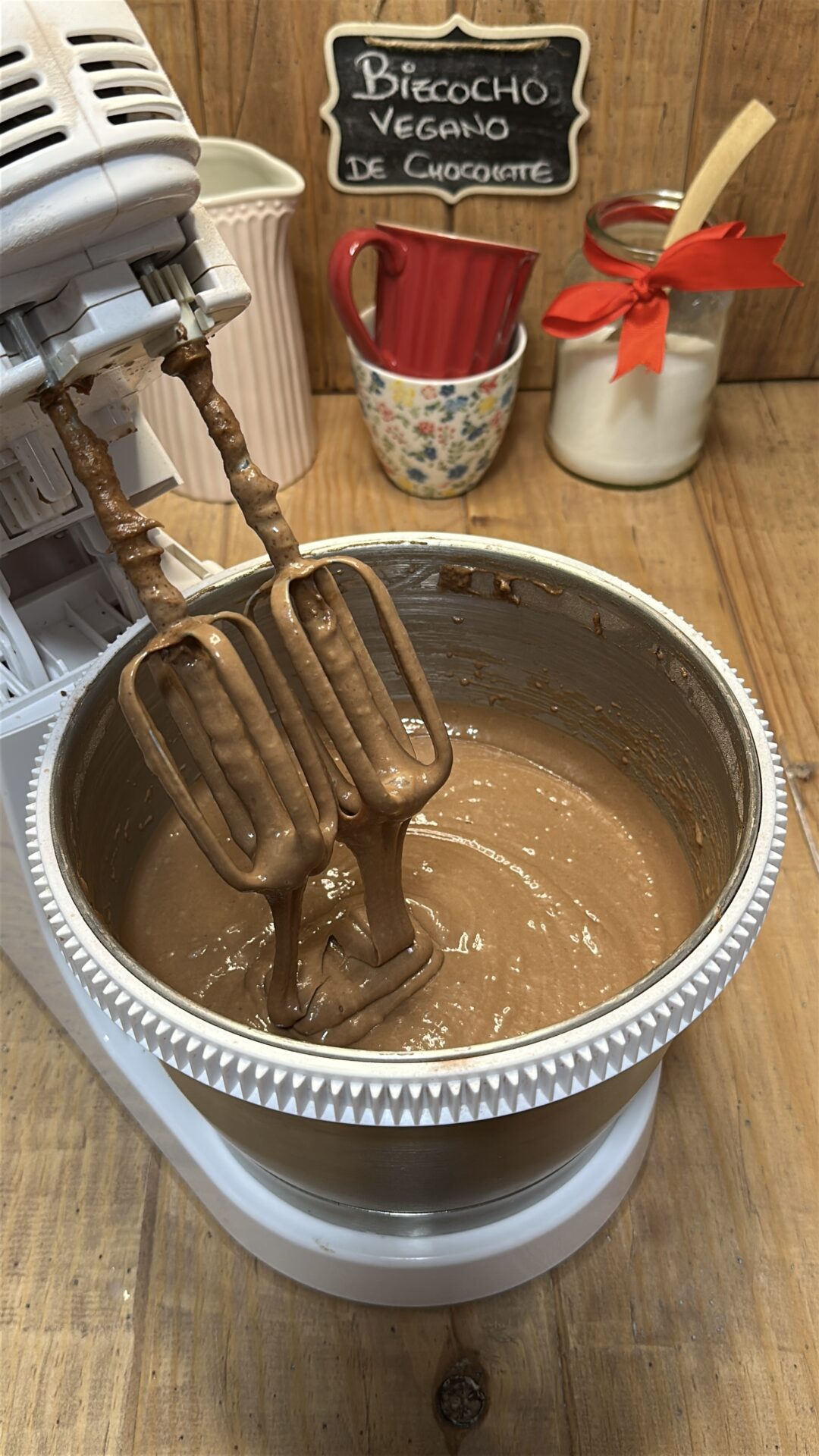 Bizcocho vegano de chocolate_11 La masa de nuestro bizcocho de chocolate vegano
