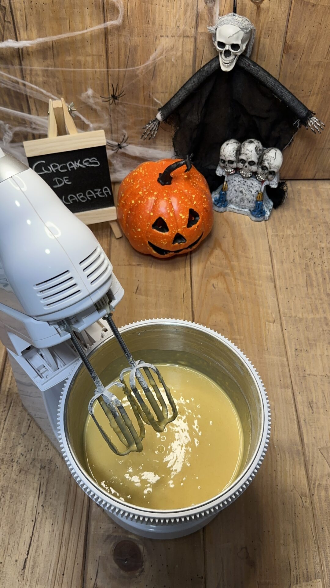La masa de nuestros cupcakes de calabaza