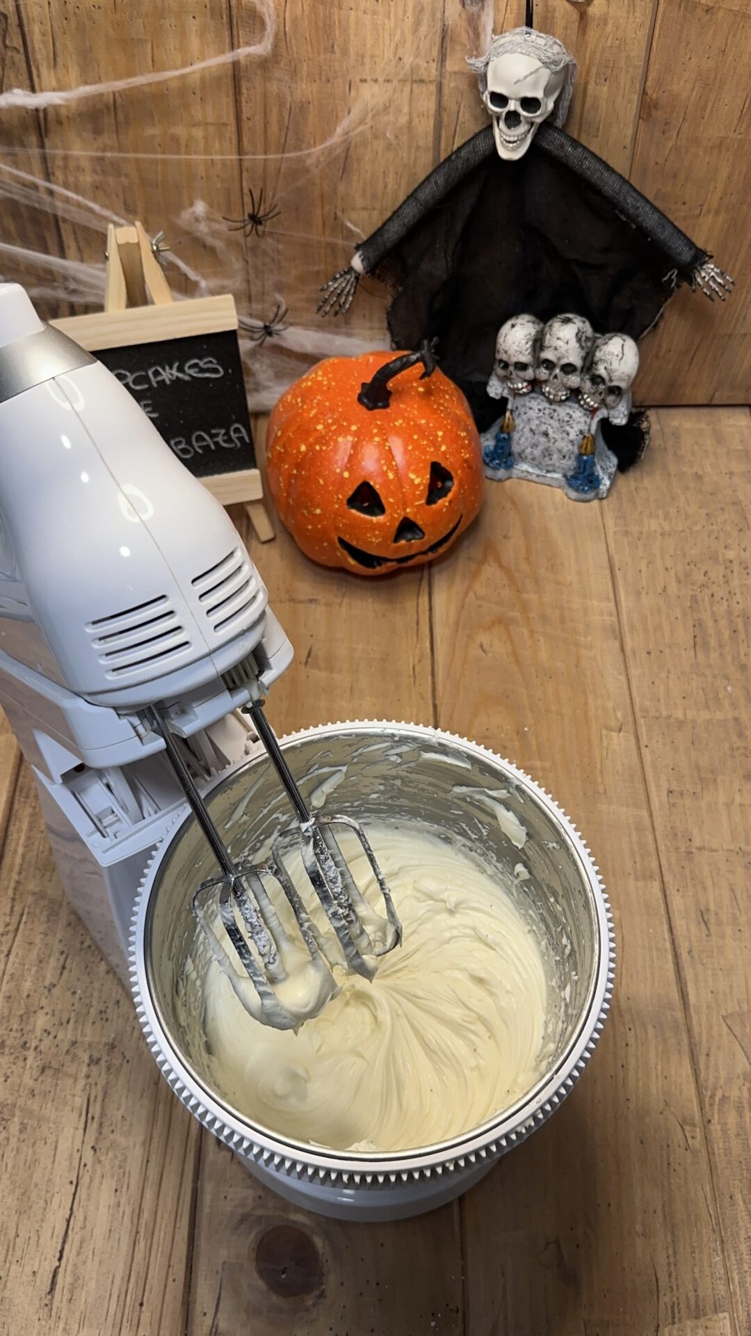 Nuestro frosting para los cupcakes de calabaza