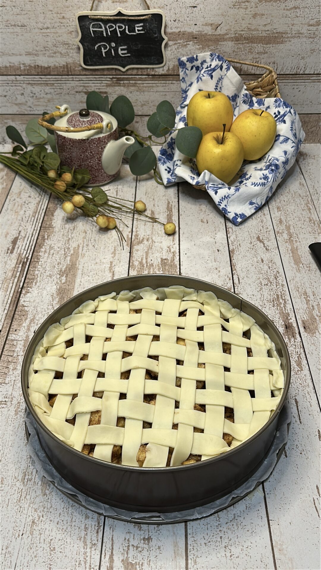Nuestro apple pie preparado para hornear